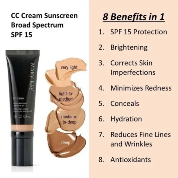 Mary Kay CC Cream SPF 15 Complexion Corrector Very Light Shade - Picture 7 of 7